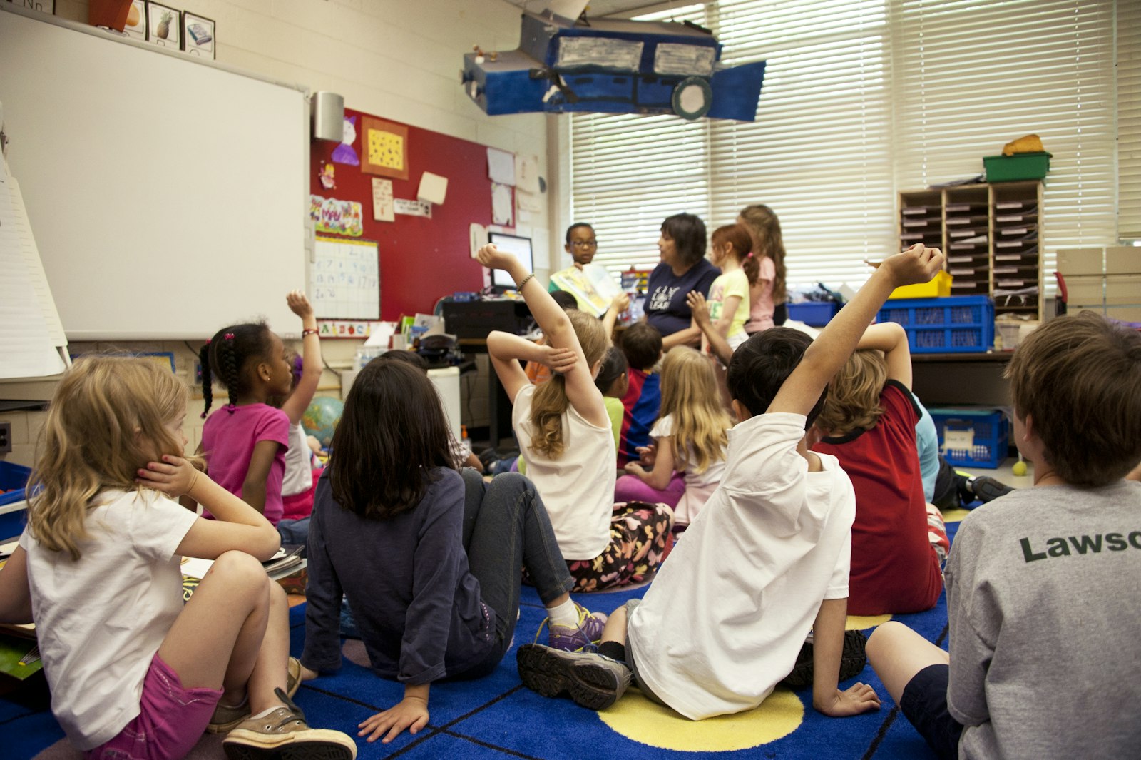 Children listening attentively in classroom